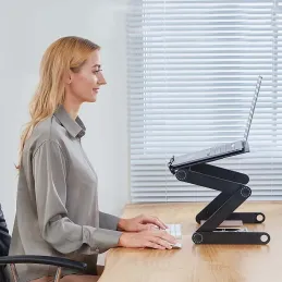 Support réglable pour ordinateur ALPINE / Noir mat