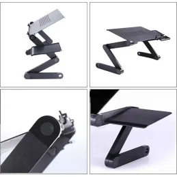 Support réglable pour ordinateur ALPINE / Noir mat