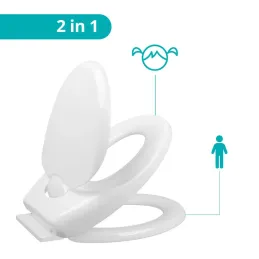 Abattant WC avec adaptateur pour enfants FAMILY / Blanc