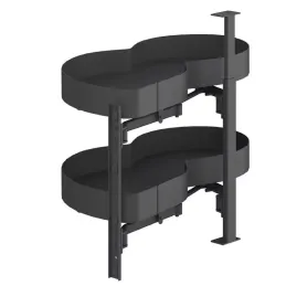 Étagère d’angle coulissante THANOS avec amortissement / Anthracite