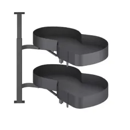 Étagère d’angle coulissante THANOS avec amortissement / Anthracite