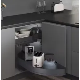 Étagère d’angle coulissante THANOS XXL avec amortissement / Anthracite