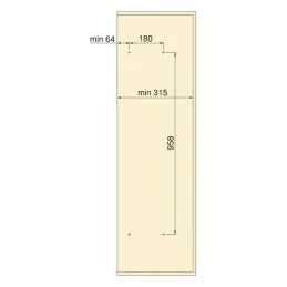 Miroir coulissant et pivotant pour armoire QUARTZ / Aluminium