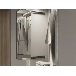 Miroir coulissant et pivotant pour armoire QUARTZ / Aluminium