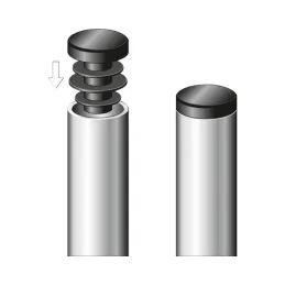 Obturateur pour trou de 20 mm – 10 pièces / Noir