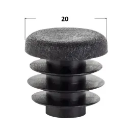 Obturateur pour trou de 20 mm – 10 pièces / Noir