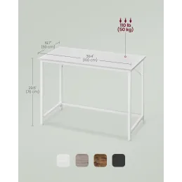 Bureau LUGANO 1000 x 500 / Blanc