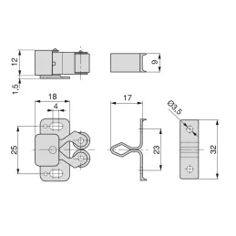 Loquet de sécurité pour portes – 10 pièces / Patine