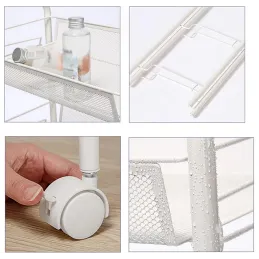 Desserte de rangement à roulettes ELEGAN / Blanc mat