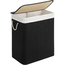 Panier à linge GLAMUR 100 L / Noir