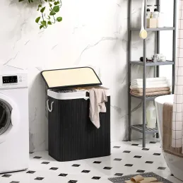 Panier à linge GLAMUR 100 L / Noir