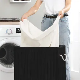 Panier à linge GLAMUR 100 L / Noir