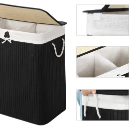 Panier à linge GLAMUR 100 L / Noir