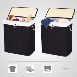 Panier à linge GLAMUR 100 L / Noir