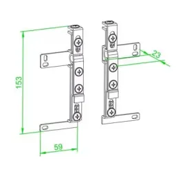 Fixation de porte pour paniers ALIANCE / Paire