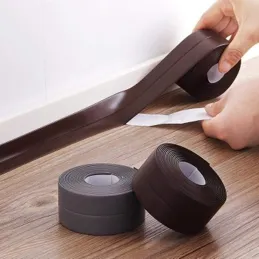 Joint autocollant pour cuisine et salle de bain, 2,2 m / Marron