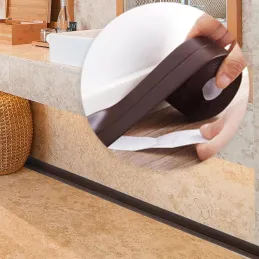 Joint autocollant pour cuisine et salle de bain, 2,2 m / Marron