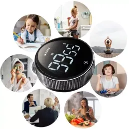 Minuteur LED magnétique avec alarme / Noir