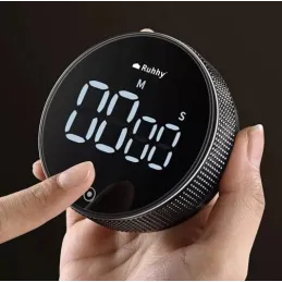 Minuteur LED magnétique avec alarme / Noir