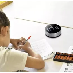 Minuteur LED magnétique avec alarme / Noir