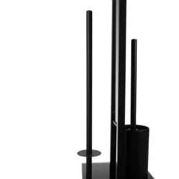 Porte-papier toilette avec brosse AXIAN / Noir mat