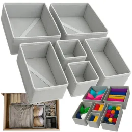 Set de 6 boîtes de rangement pour dressing MAXO / Gris