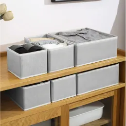 Set de 6 boîtes de rangement pour dressing MAXO / Gris