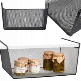 Panier métallique sous étagère PRACTICAL / Noir mat