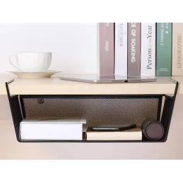 Panier métallique sous étagère PRACTICAL / Noir mat