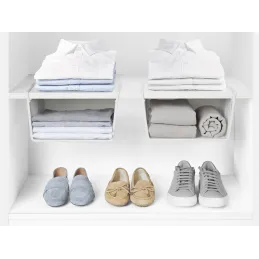 Panier métallique à suspendre sous une étagère PRACTICAL / Blanc mat