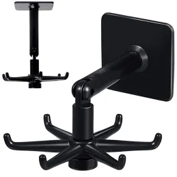 Patère adhésive pivotante ROTARA / Noir mat