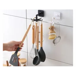 Patère adhésive pivotante ROTARA / Noir mat