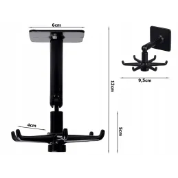 Patère adhésive pivotante ROTARA / Noir mat