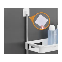 Étagère réglable au-dessus des toilettes / Blanc