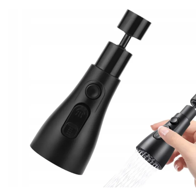 Mousseur de robinet avec fonction douche / Noir