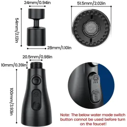 Mousseur de robinet avec fonction douche / Noir
