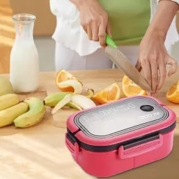 Lunch box avec couverts LUNCH / Rose