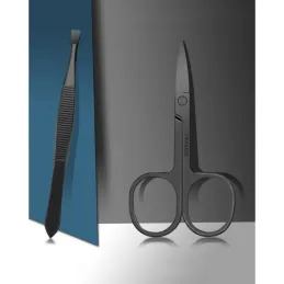 Set de manucure professionnel de 12 pièces / Noir mat