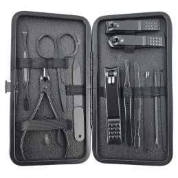 Set de manucure professionnel de 12 pièces / Noir mat