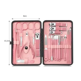 Kit de manucure professionnel de 12 pièces / Rose