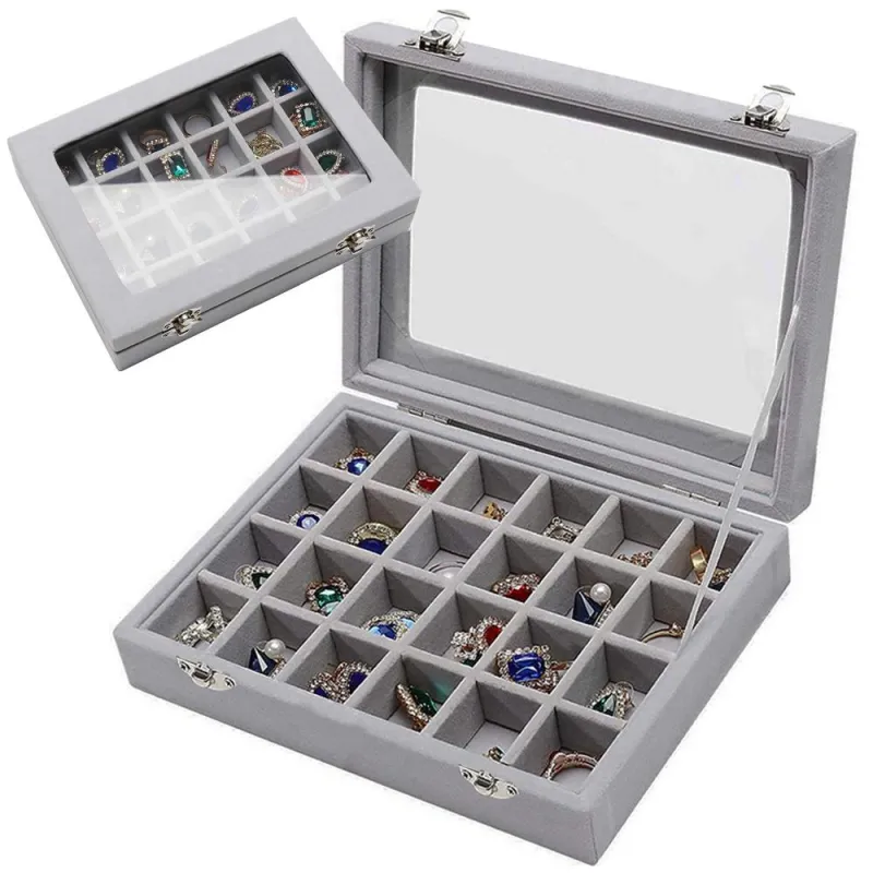 Coffret à bijoux luxueux AMBIENTE / Gris