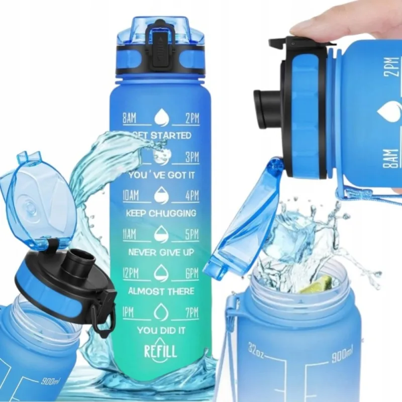 Bouteille d’eau de sport DRINK-FIT 1000 ml / Bleue