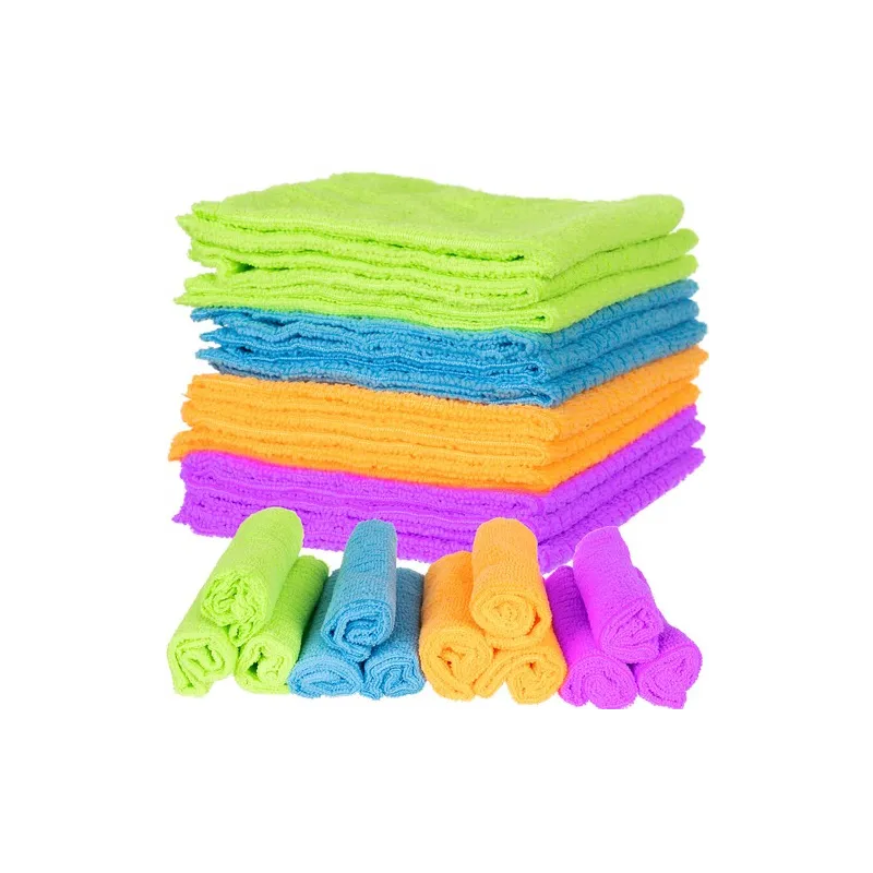 Lot de chiffons en microfibre EUROCLEAN – 12 pièces / couleurs assorties