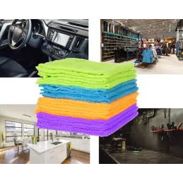 Lot de chiffons en microfibre EUROCLEAN – 12 pièces / couleurs assorties