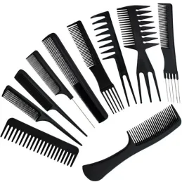 Lot de 10 peignes de coiffure BARBER / Noir