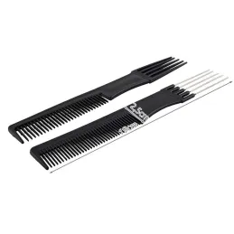 Lot de 10 peignes de coiffure BARBER / Noir