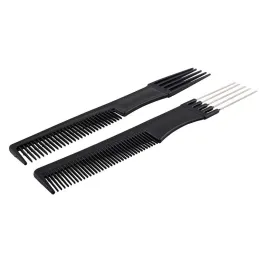Lot de 10 peignes de coiffure BARBER / Noir
