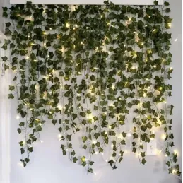 Lierre artificiel avec éclairage LED - 25 mètres / Vert