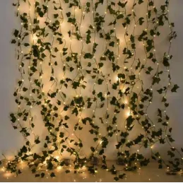 Lierre artificiel avec éclairage LED - 25 mètres / Vert
