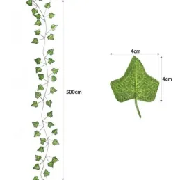 Lierre artificiel avec éclairage LED - 25 mètres / Vert